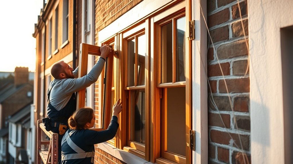 Wooden Window Installation Blackheath